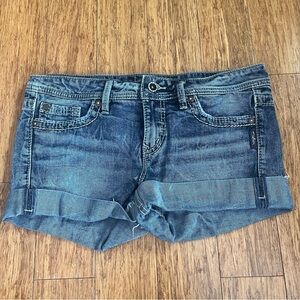 Silver Jeans Classic Low Rise Blue Jean Shorts